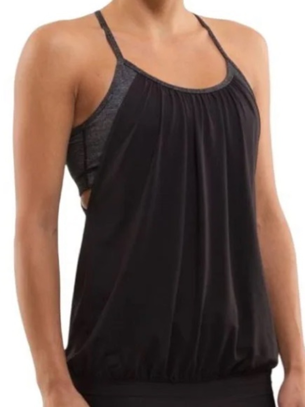 Lululemon no limits tank top in Black And grey size 4